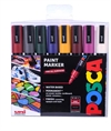 Uni POSCA PC-5M sæt med 8 penne Deep Colours